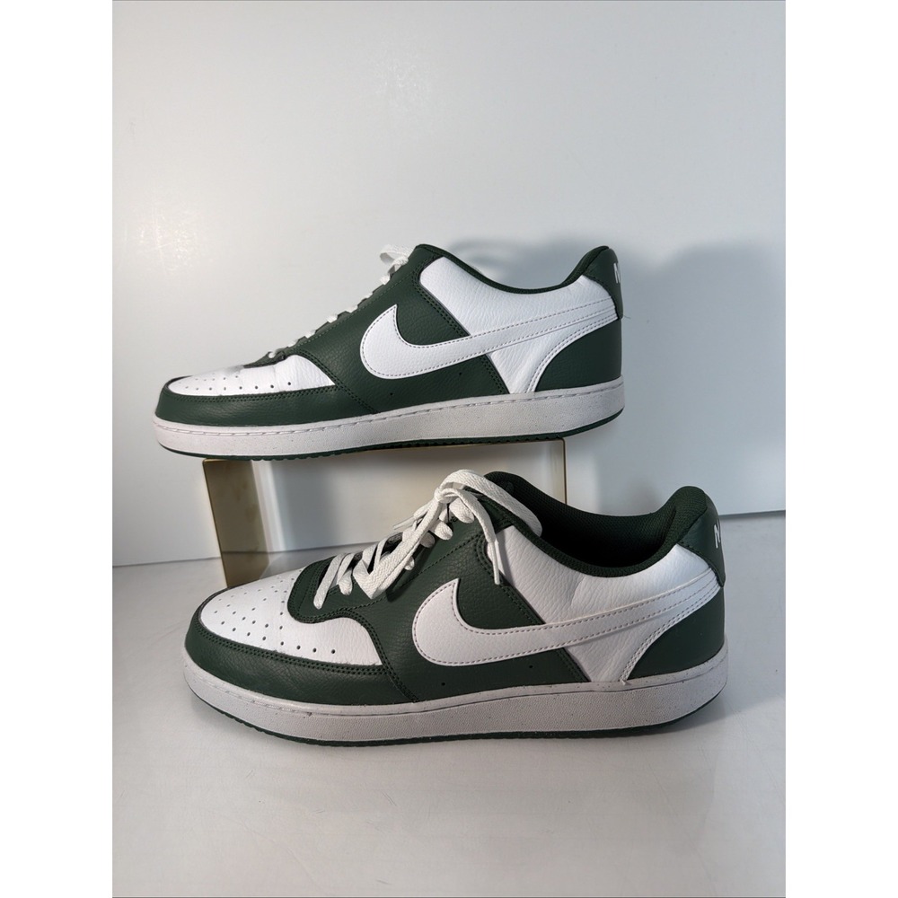Nike Men's Court Vision Low Athletic Shoes Fir Green/White Size 13 M - Picture 1 of 12